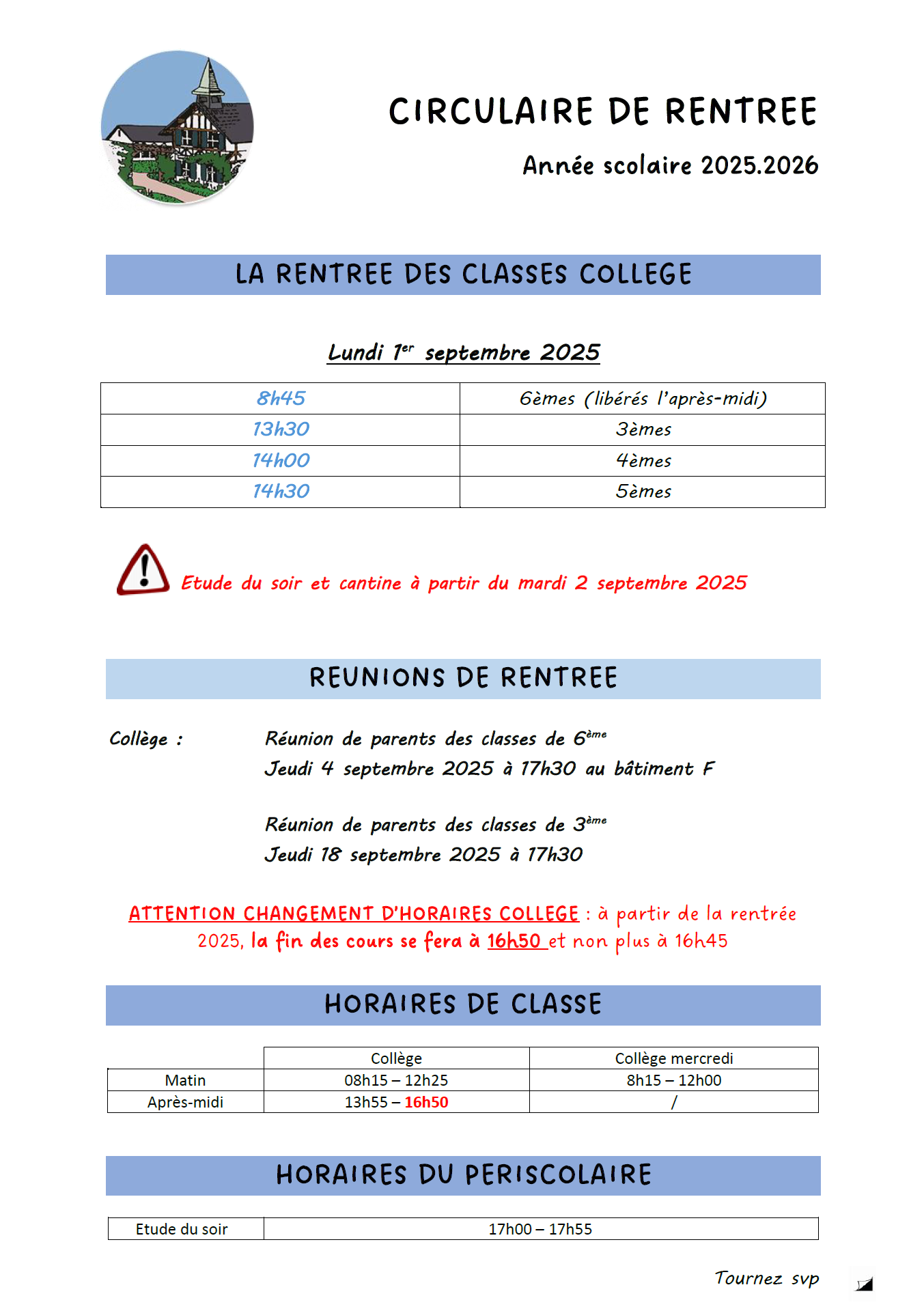 Circulaire rentrée 2025 1