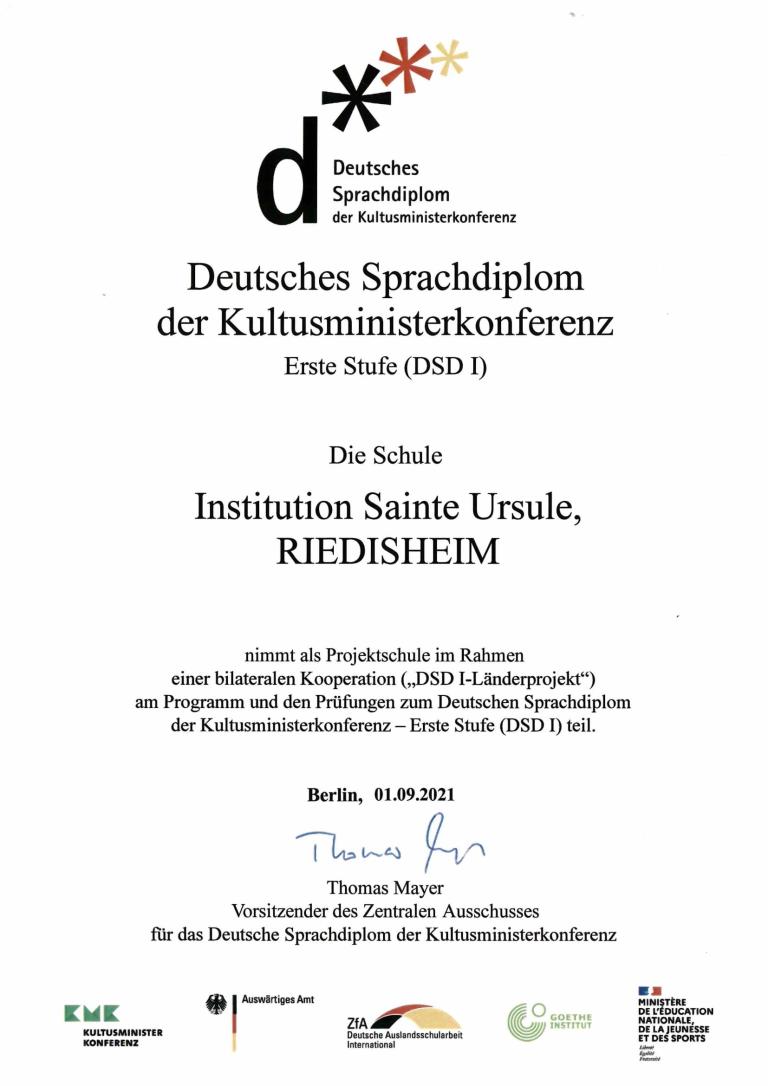 Collège SainteUrsule à Riedisheim